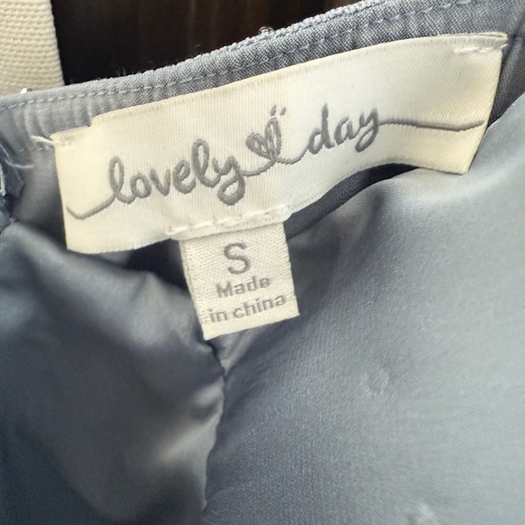 Lovely Day Gray/Blue Ruched Fancy Dress - Picture 2 of 6